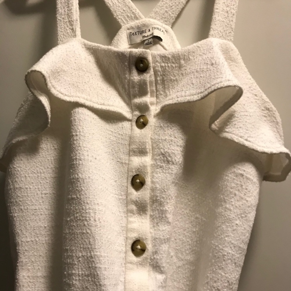 Madewell Texture & Thread Ruffle Tie-Front Tank - Picture 9 of 9